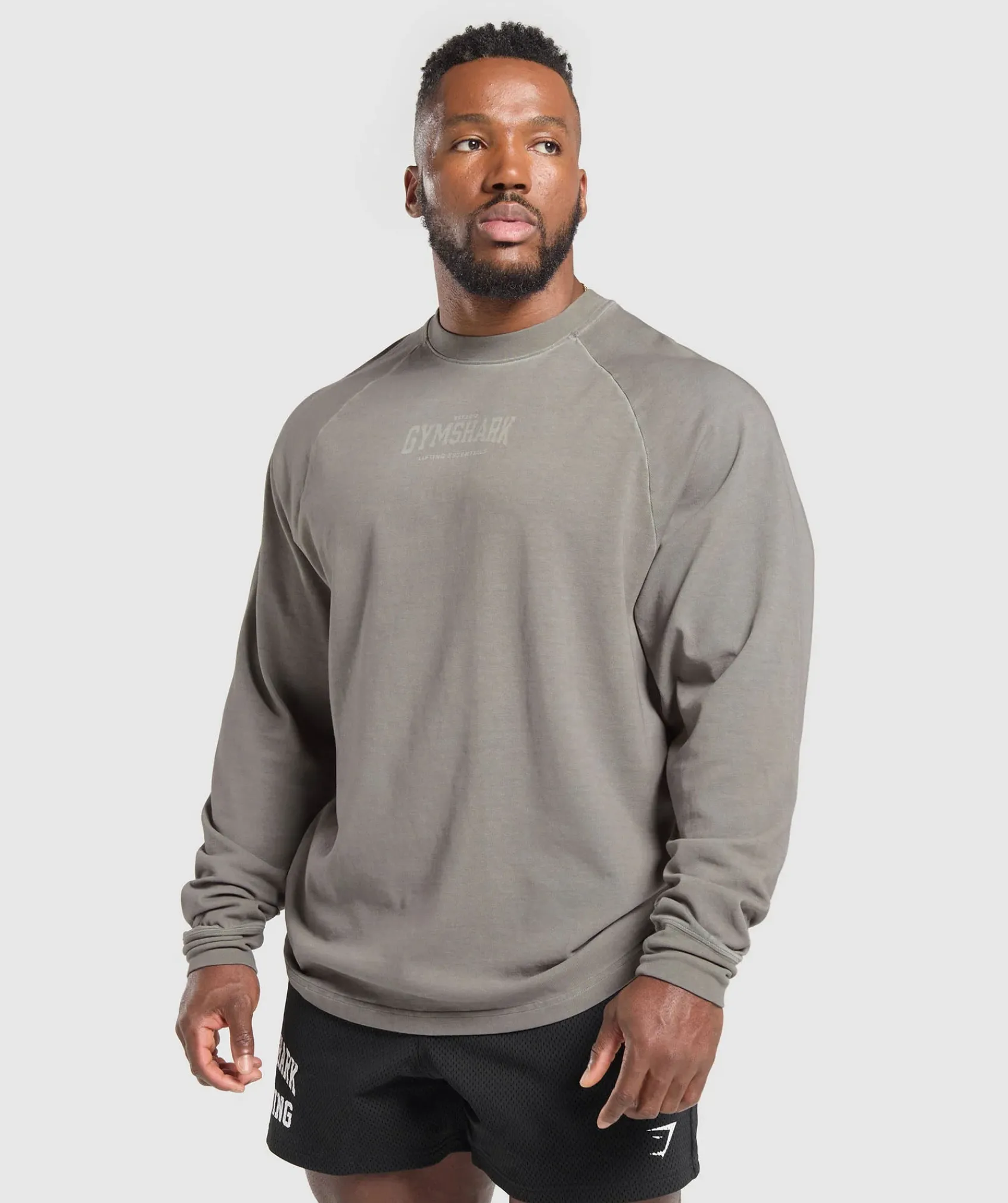 Heren Gymshark T-shirts*Heavyweight Long Sleeve T-Shirt