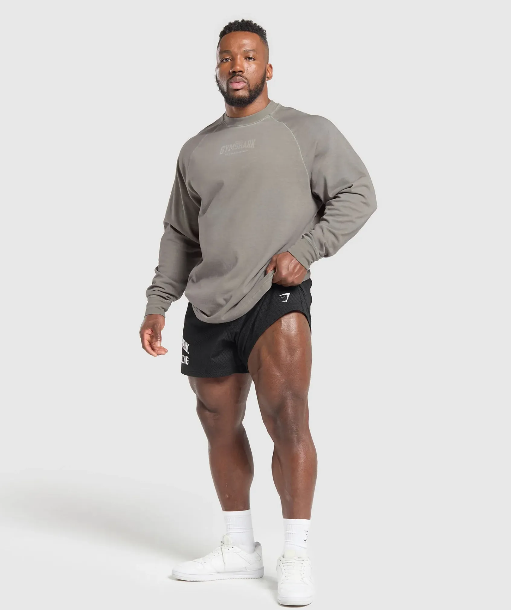Heren Gymshark T-shirts*Heavyweight Long Sleeve T-Shirt