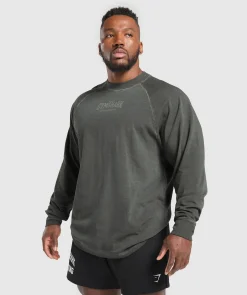 Heren Gymshark T-shirts*Heavyweight Long Sleeve T-Shirt