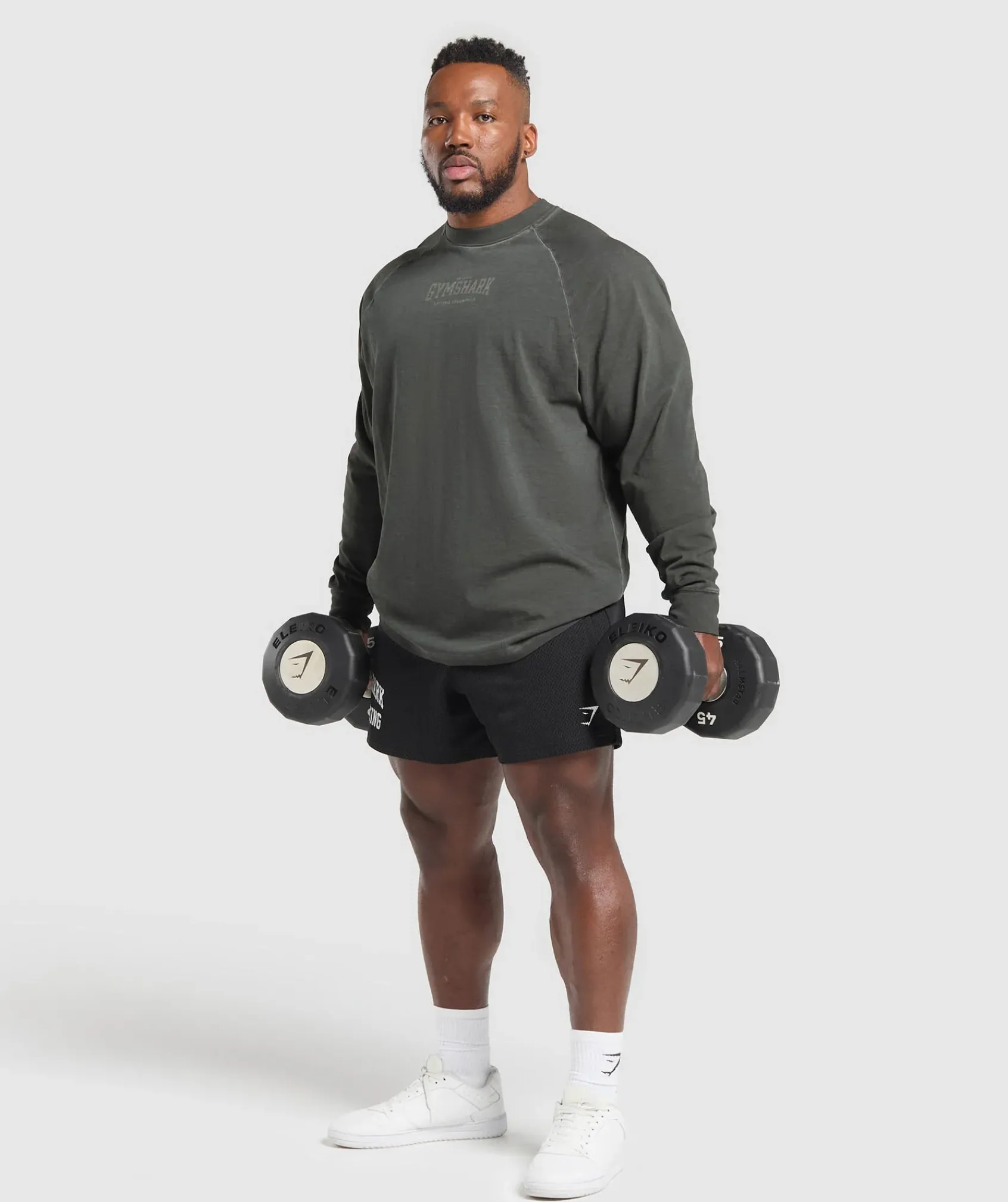 Heren Gymshark T-shirts*Heavyweight Long Sleeve T-Shirt