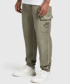 Heren Gymshark Joggingbroeken|Cargobroeken*Heavyweight Washed Cargo Joggers