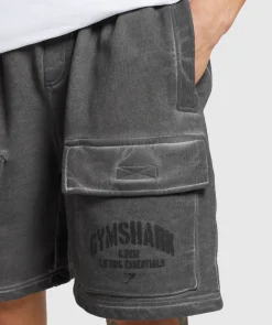 Heren Gymshark Shorts|Cargobroeken*Heavyweight Washed Cargo Shorts