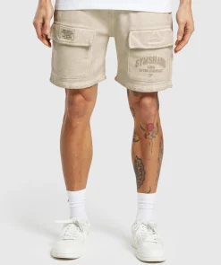 Heren Gymshark Shorts|Cargobroeken*Heavyweight Washed Cargo Shorts