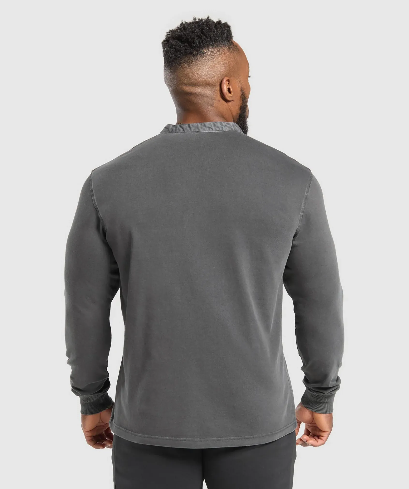 Heren Gymshark T-shirts*Heavyweight Woven Collar Henley