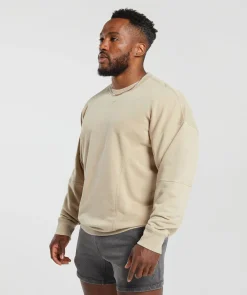 Heren Gymshark Hoodies & Truien*Heritage Washed Crew