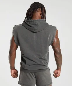 Heren Gymshark Sportjacks|Hoodies & Truien*Heritage Washed Sleeveless Zip Hoodie