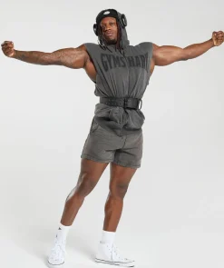 Heren Gymshark Sportjacks|Hoodies & Truien*Heritage Washed Sleeveless Zip Hoodie