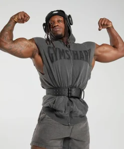 Heren Gymshark Sportjacks|Hoodies & Truien*Heritage Washed Sleeveless Zip Hoodie