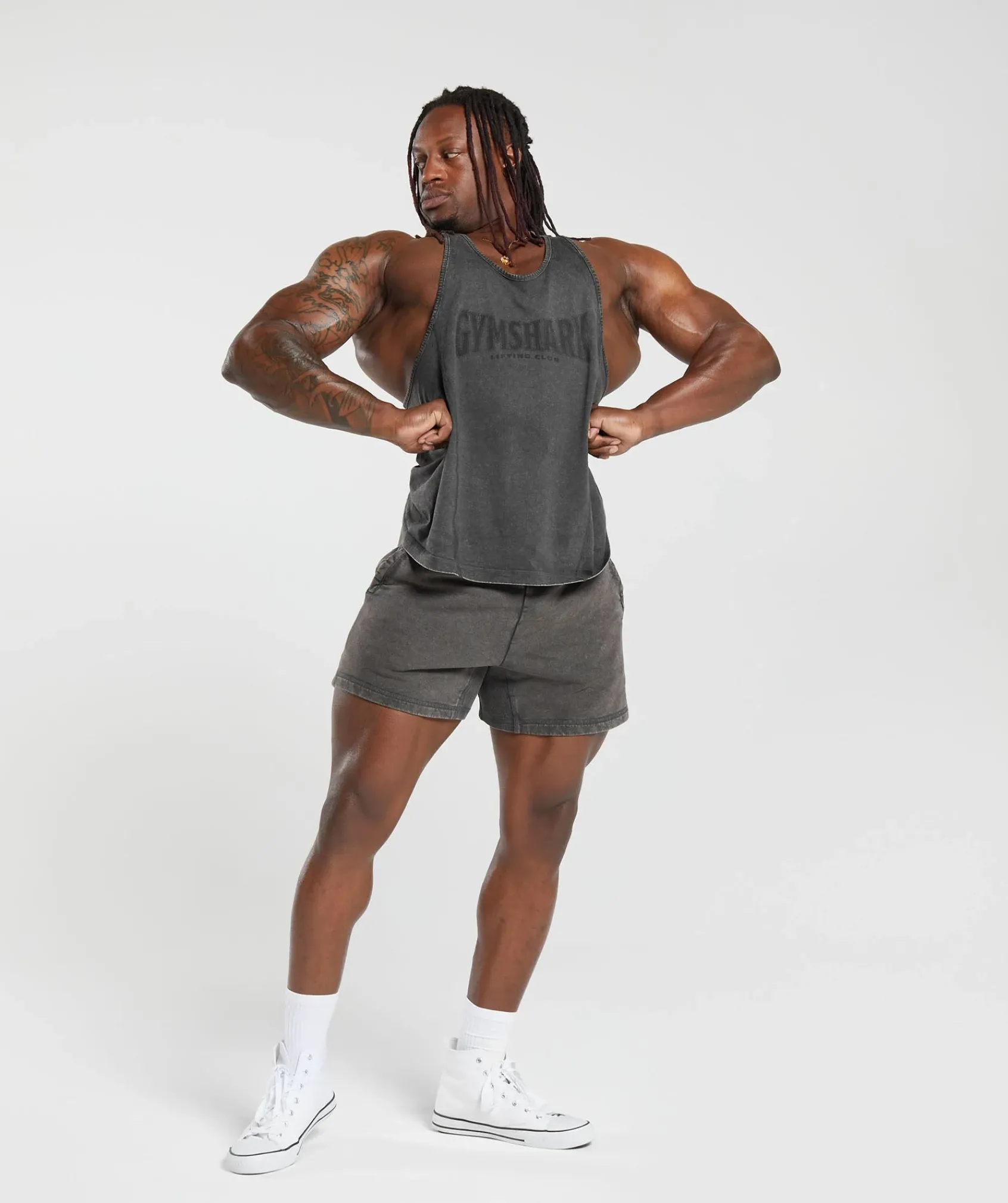 Heren Gymshark Stringers|T-shirts*Heritage Washed Stringer