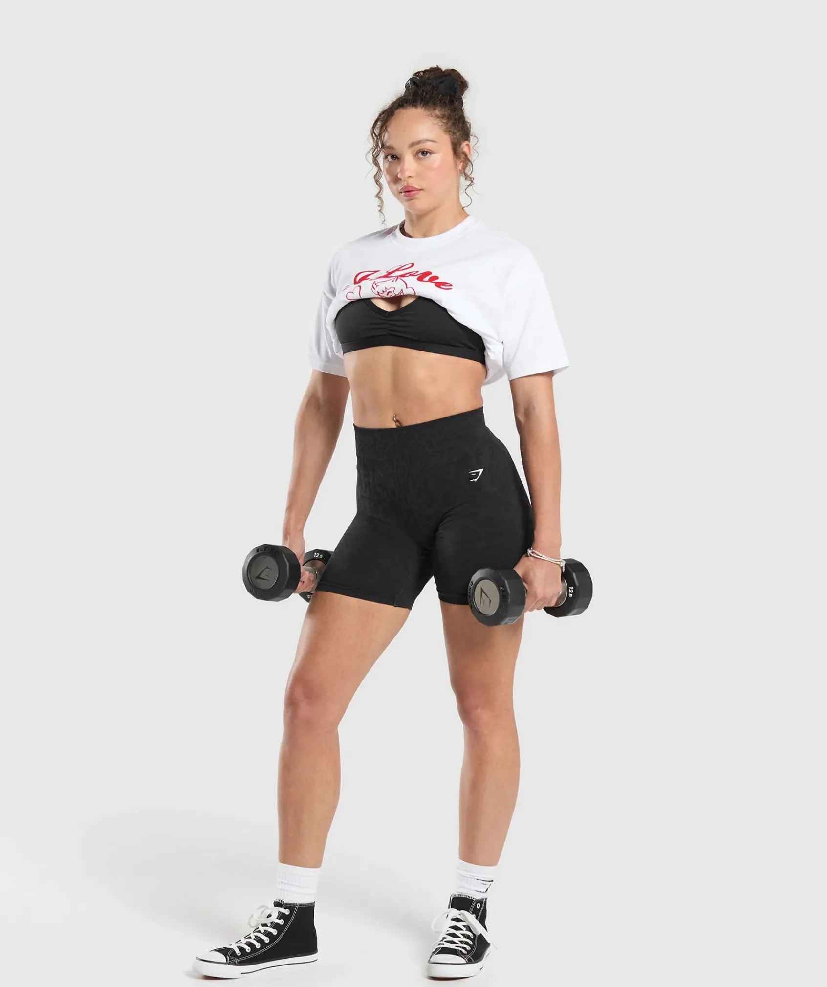 DAMES Gymshark T-shirts*I Love Squats Graphic Oversized Tee