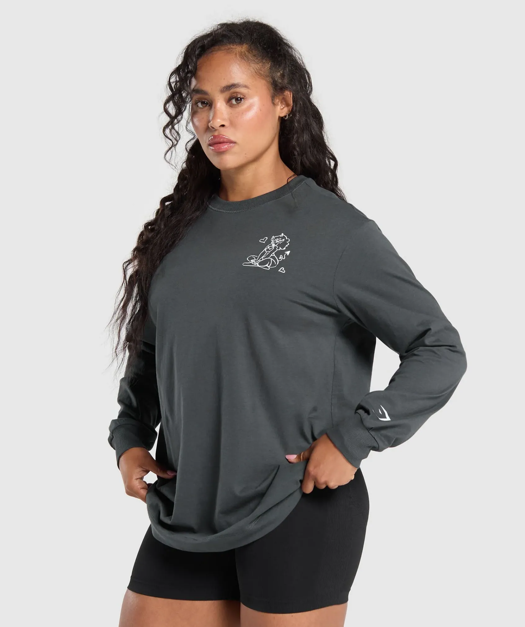 DAMES Gymshark T-shirts*I Love Squats Long Sleeve Skater