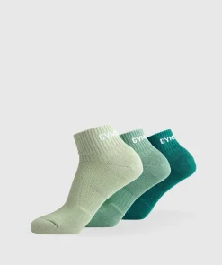 Gymshark Sportsokken|Enkelsokken*Jacquard Quarter Socks 3pk