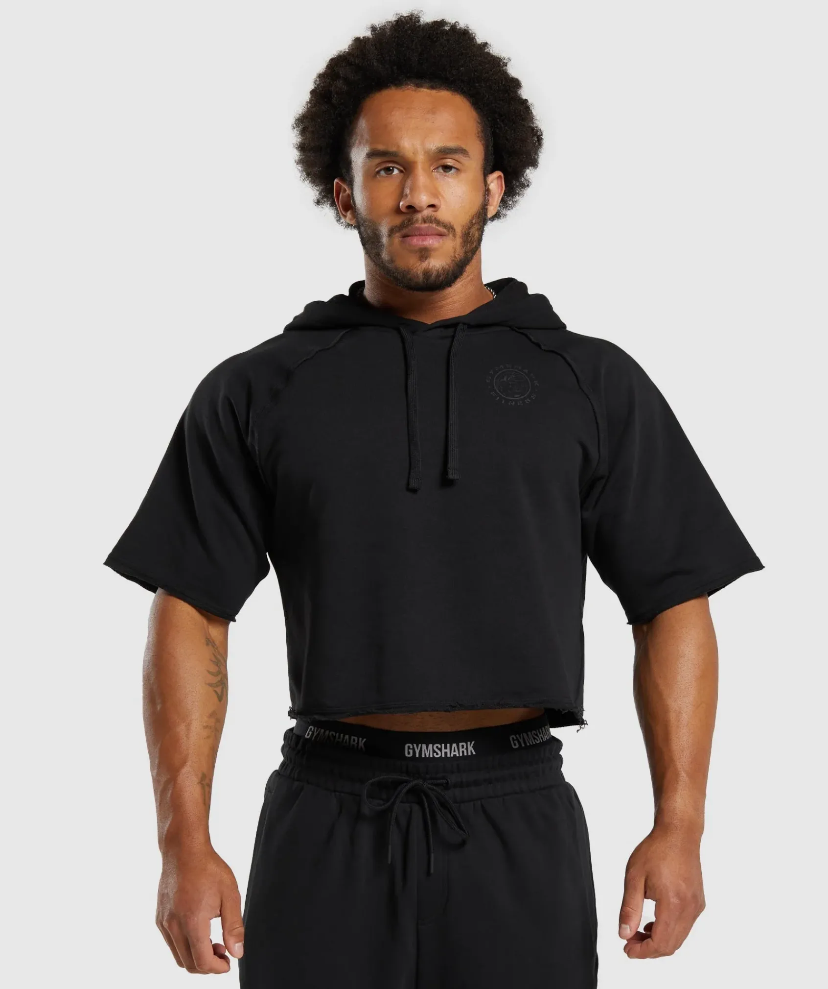 Heren Gymshark Hoodies & Truien*Legacy Short Sleeve Crop Hoodie