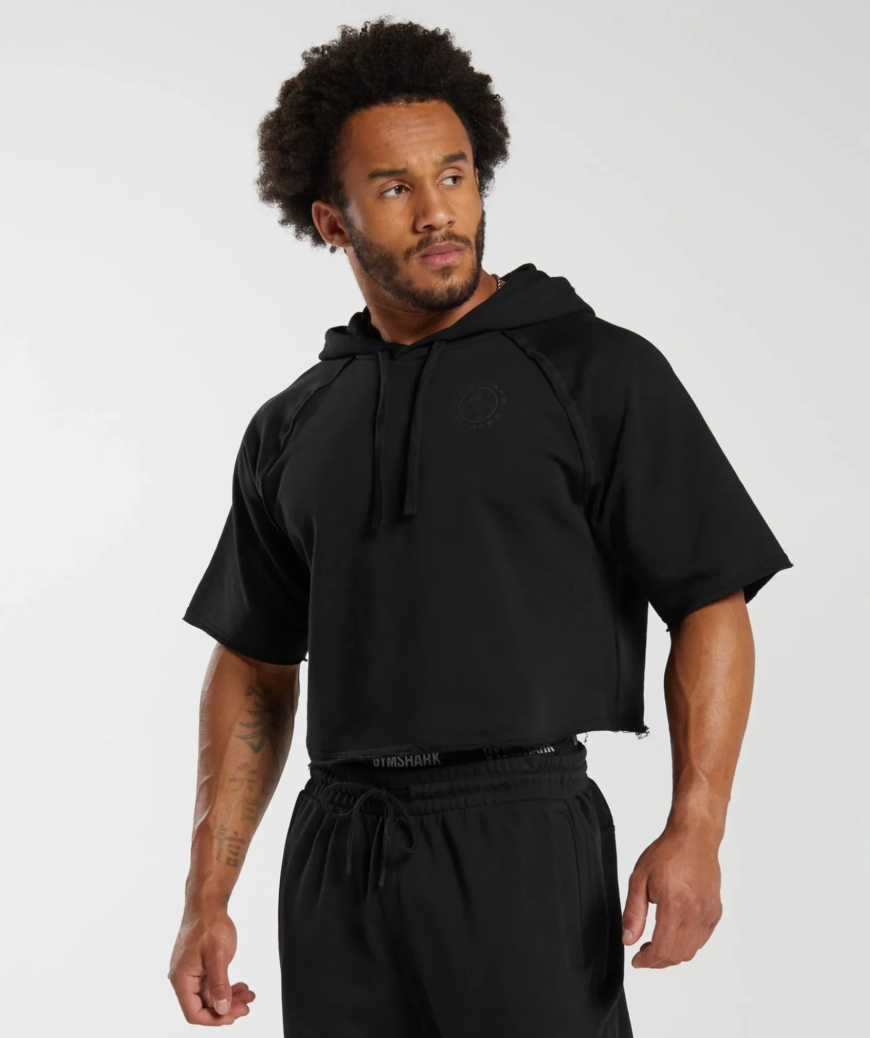 Heren Gymshark Hoodies & Truien*Legacy Short Sleeve Crop Hoodie