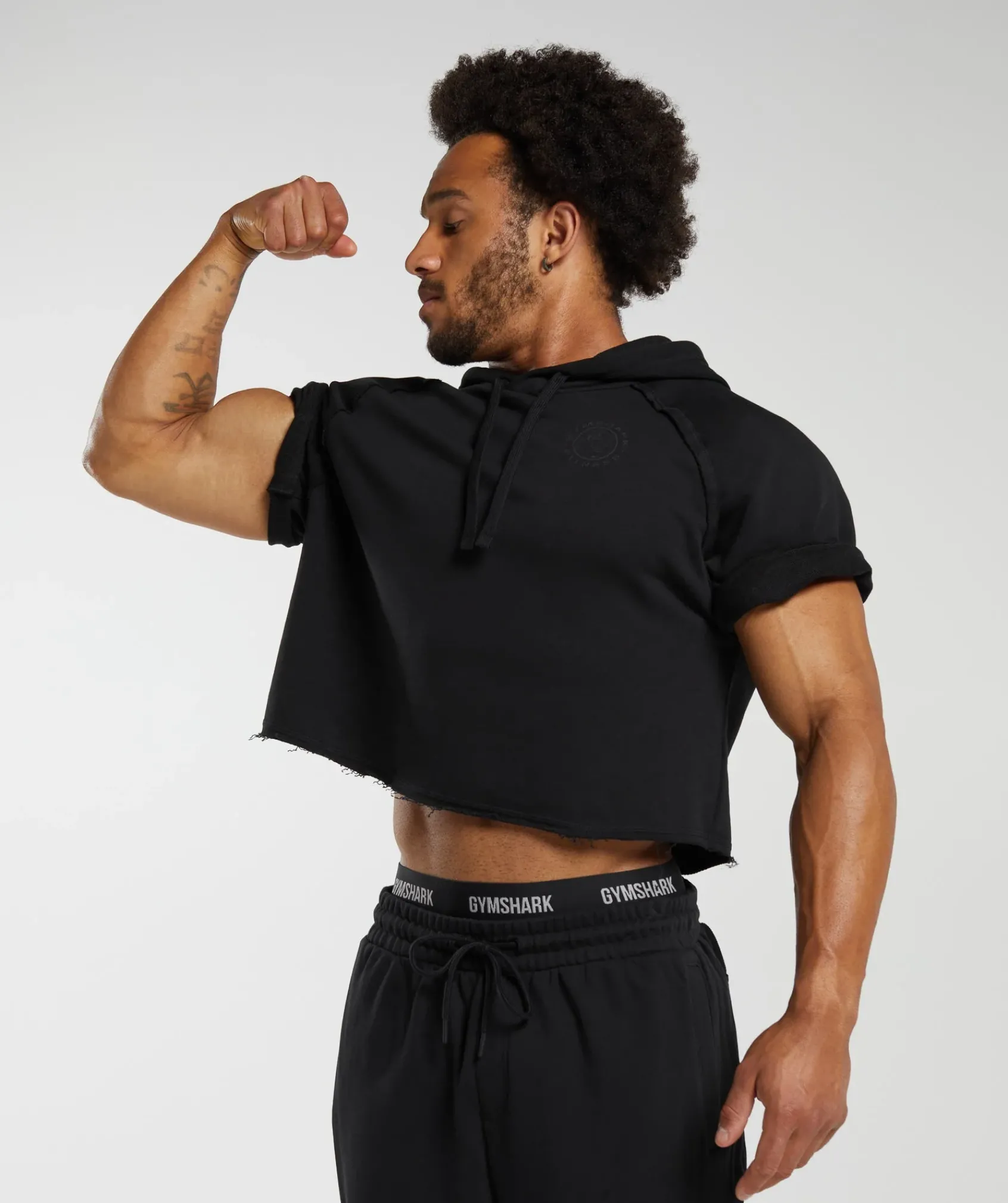 Heren Gymshark Hoodies & Truien*Legacy Short Sleeve Crop Hoodie