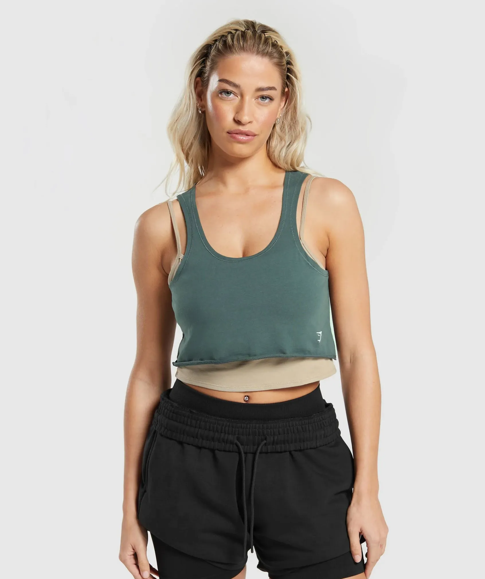 DAMES Gymshark Croptops|Tanktops*Lifting 2 In 1 Crop Tank
