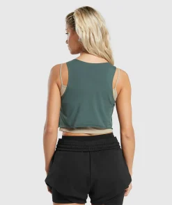 DAMES Gymshark Croptops|Tanktops*Lifting 2 In 1 Crop Tank