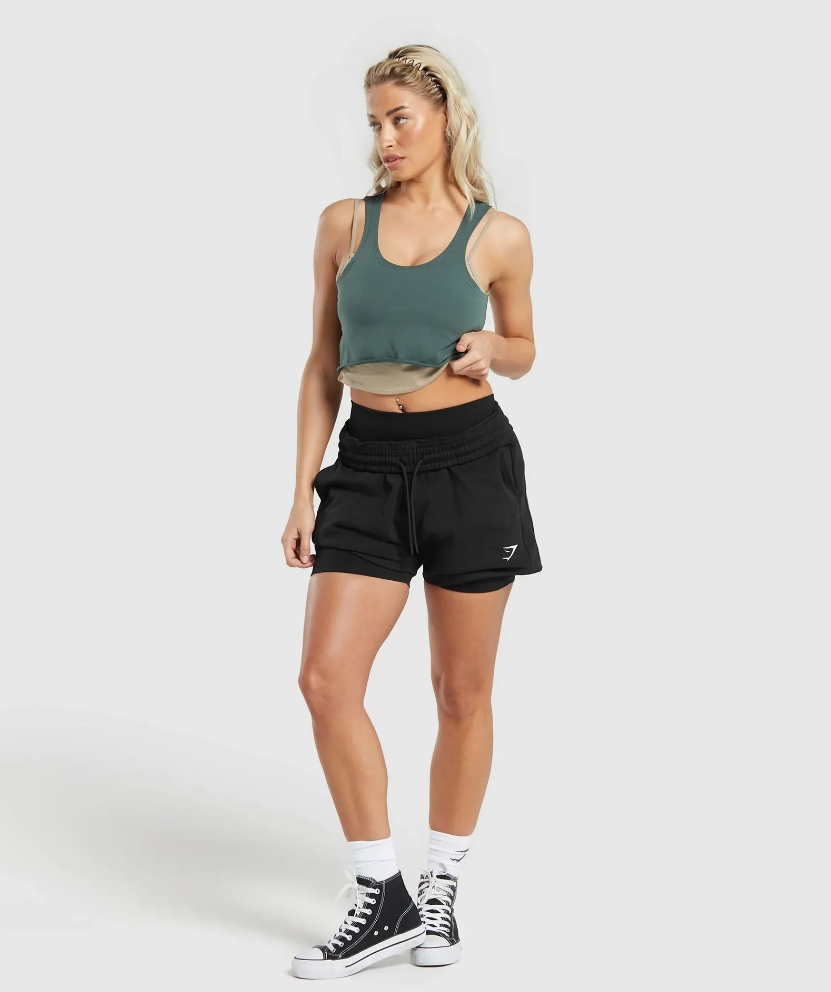 DAMES Gymshark Croptops|Tanktops*Lifting 2 In 1 Crop Tank