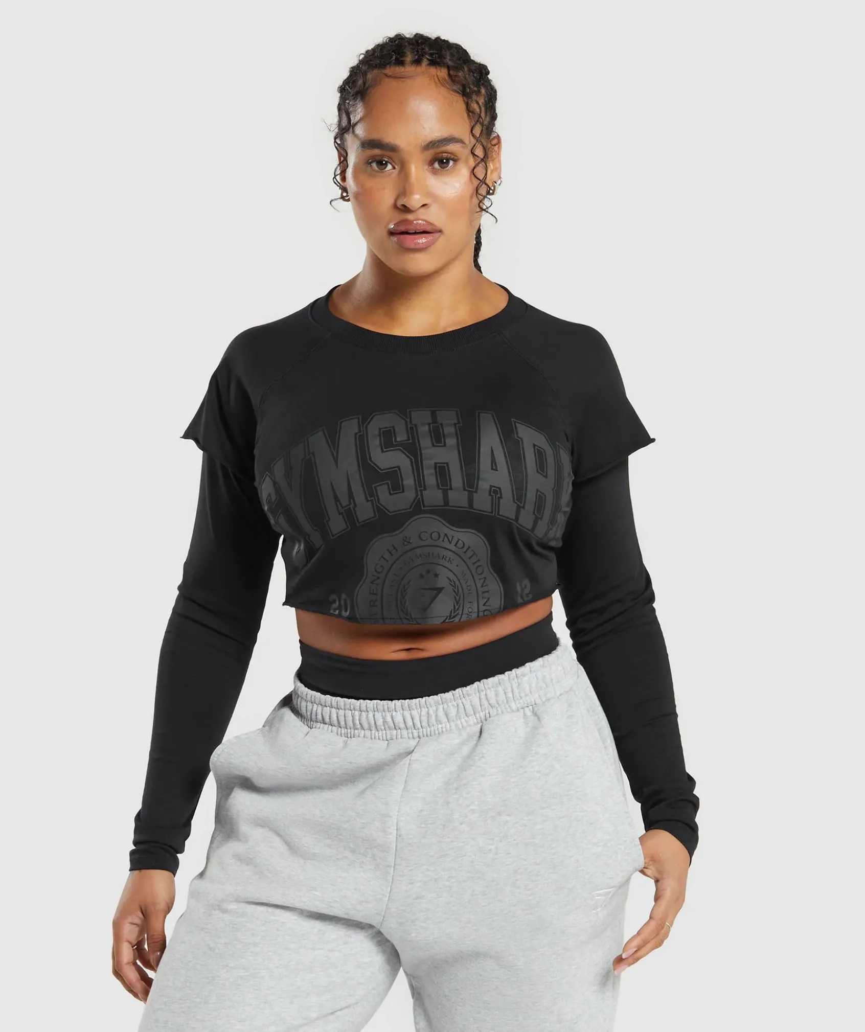 DAMES Gymshark Croptops|T-shirts*Lifting 2 In 1 Long Sleeve Crop Top