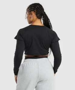 DAMES Gymshark Croptops|T-shirts*Lifting 2 In 1 Long Sleeve Crop Top