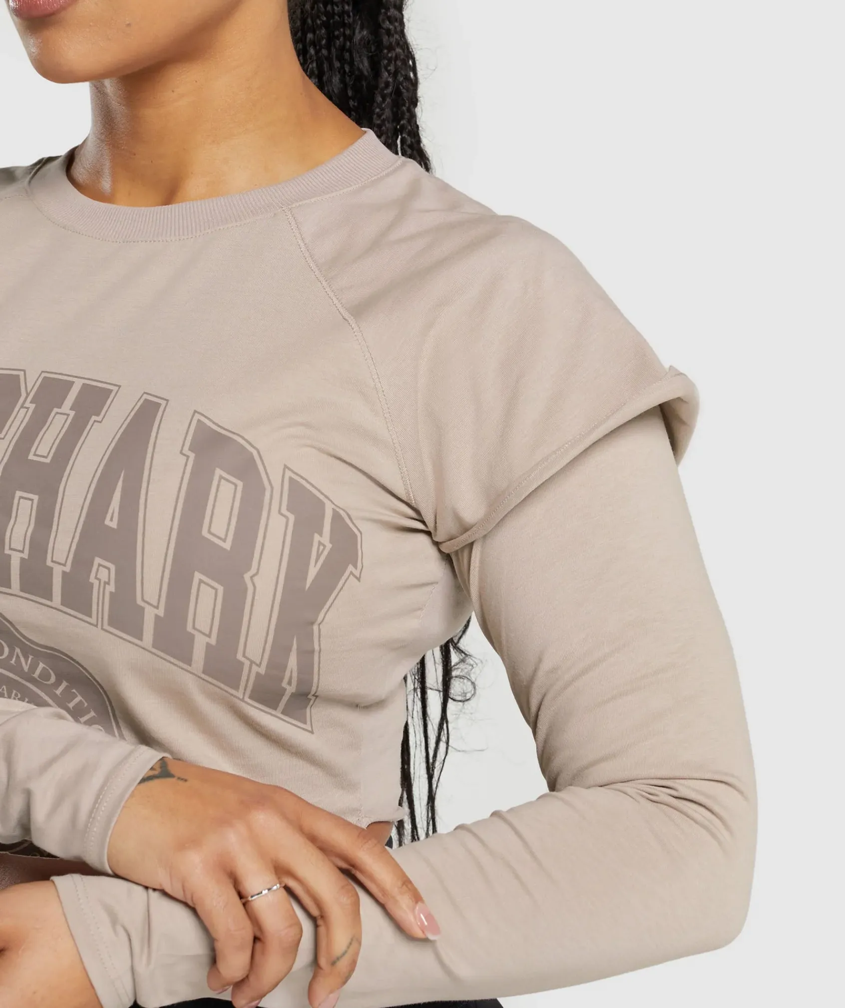 DAMES Gymshark Croptops|T-shirts*Lifting 2 In 1 Long Sleeve Crop Top