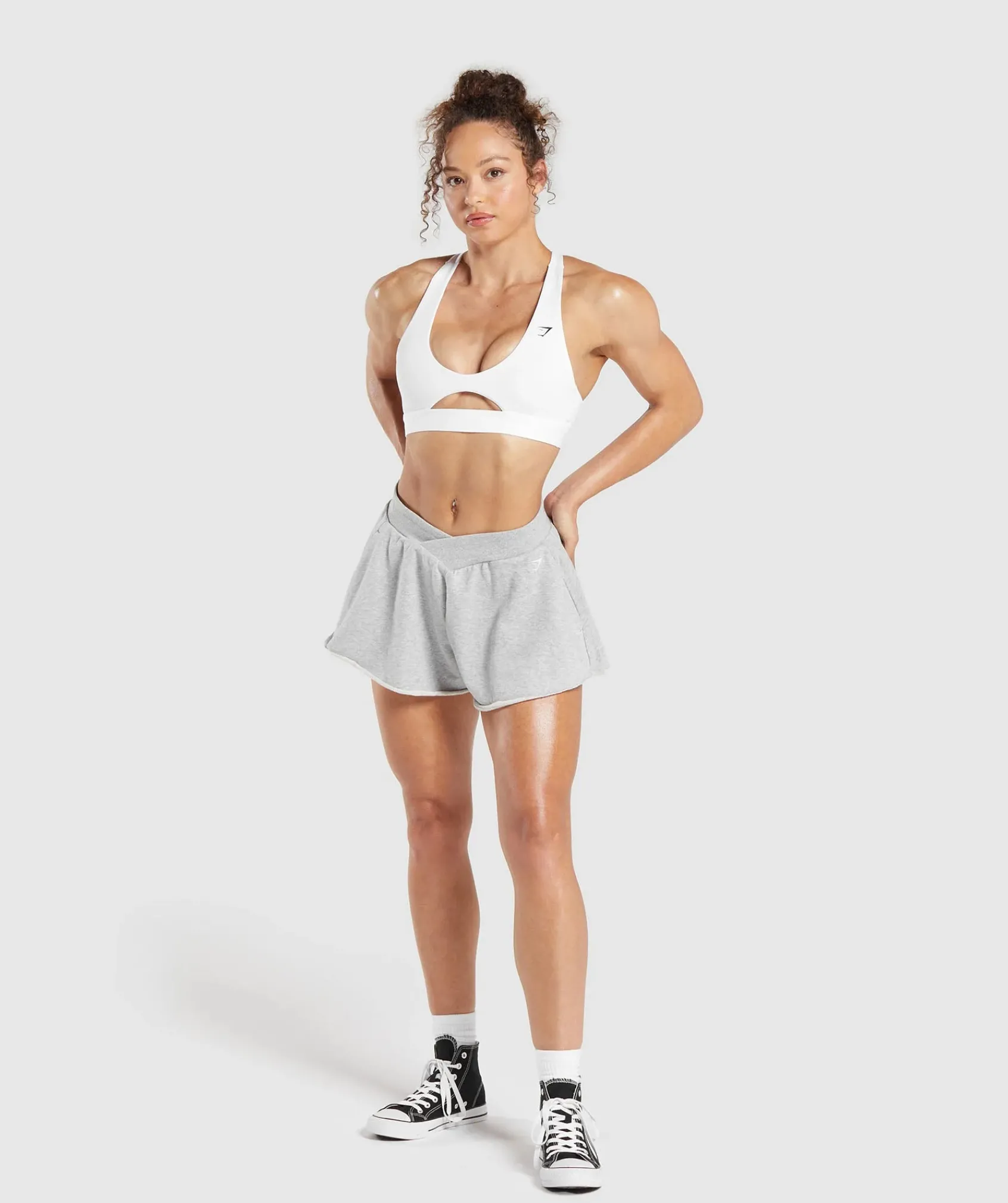 DAMES Gymshark Shorts*Lifting Crossover Cotton Shorts