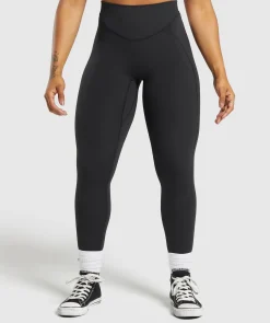 DAMES Gymshark Leggings|Zwarte Leggings*Lifting Dipped Waistband Leggings
