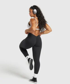 DAMES Gymshark Leggings|Zwarte Leggings*Lifting Dipped Waistband Leggings