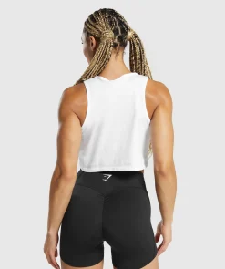 DAMES Gymshark Croptops|Tanktops*Lifting Essential Cotton Crop Tank