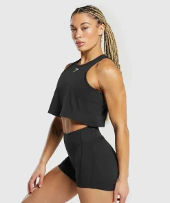 DAMES Gymshark Croptops|Tanktops*Lifting Essential Cotton Crop Tank