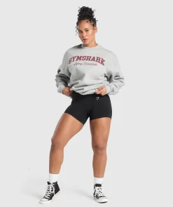 DAMES Gymshark Hoodies & Truien*Lifting Essentials Graphic Brushed Oversized Sweatshirt