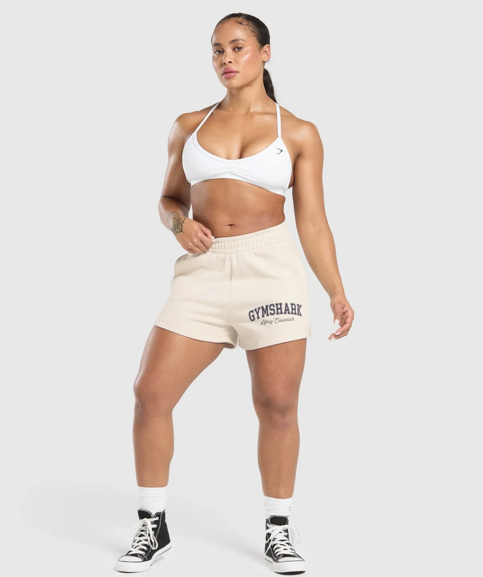 DAMES Gymshark Shorts*Lifting Essentials Graphic Brushed 4' Shorts