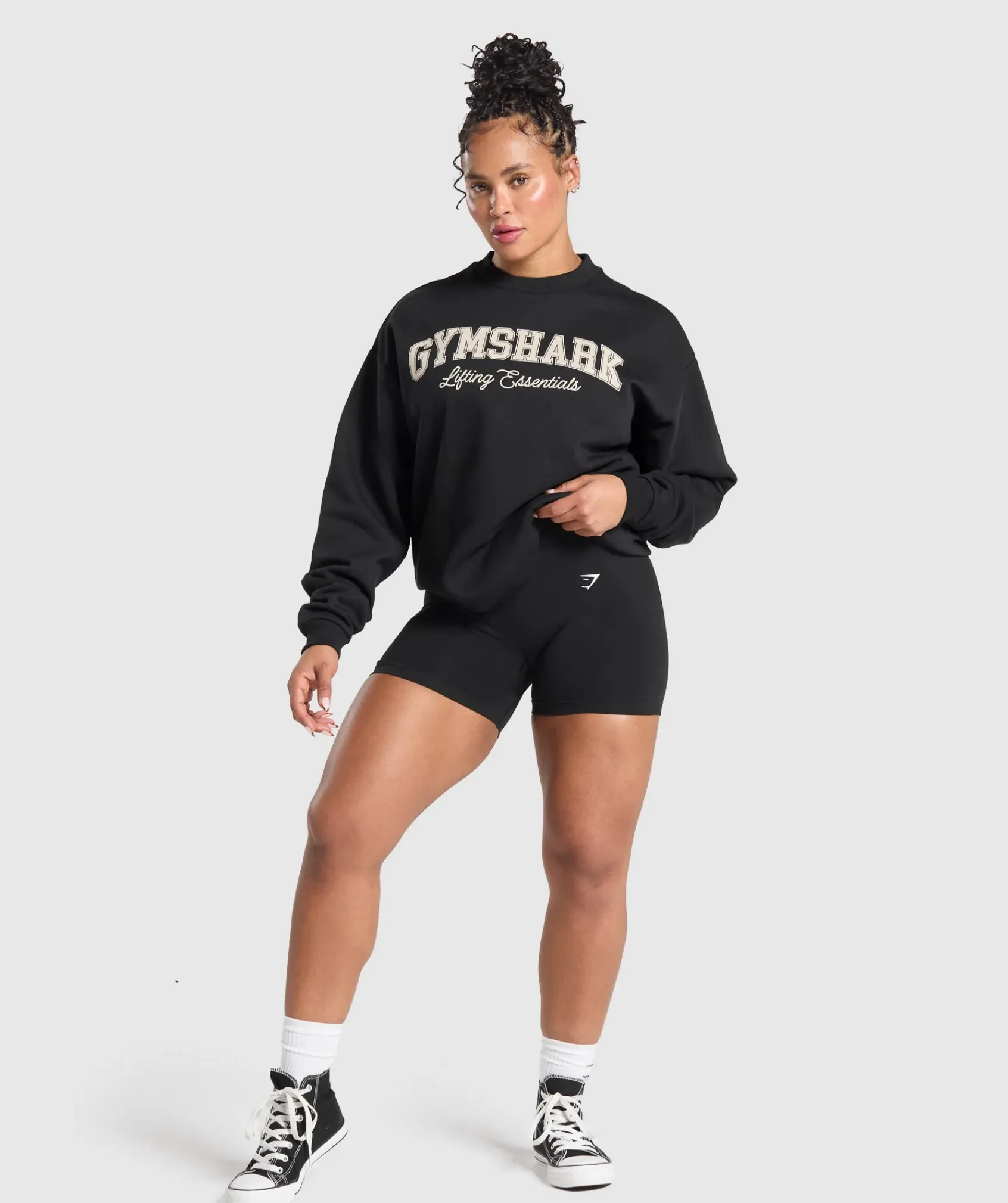 DAMES Gymshark Hoodies & Truien*Lifting Essentials Graphic Brushed Oversized Sweatshirt