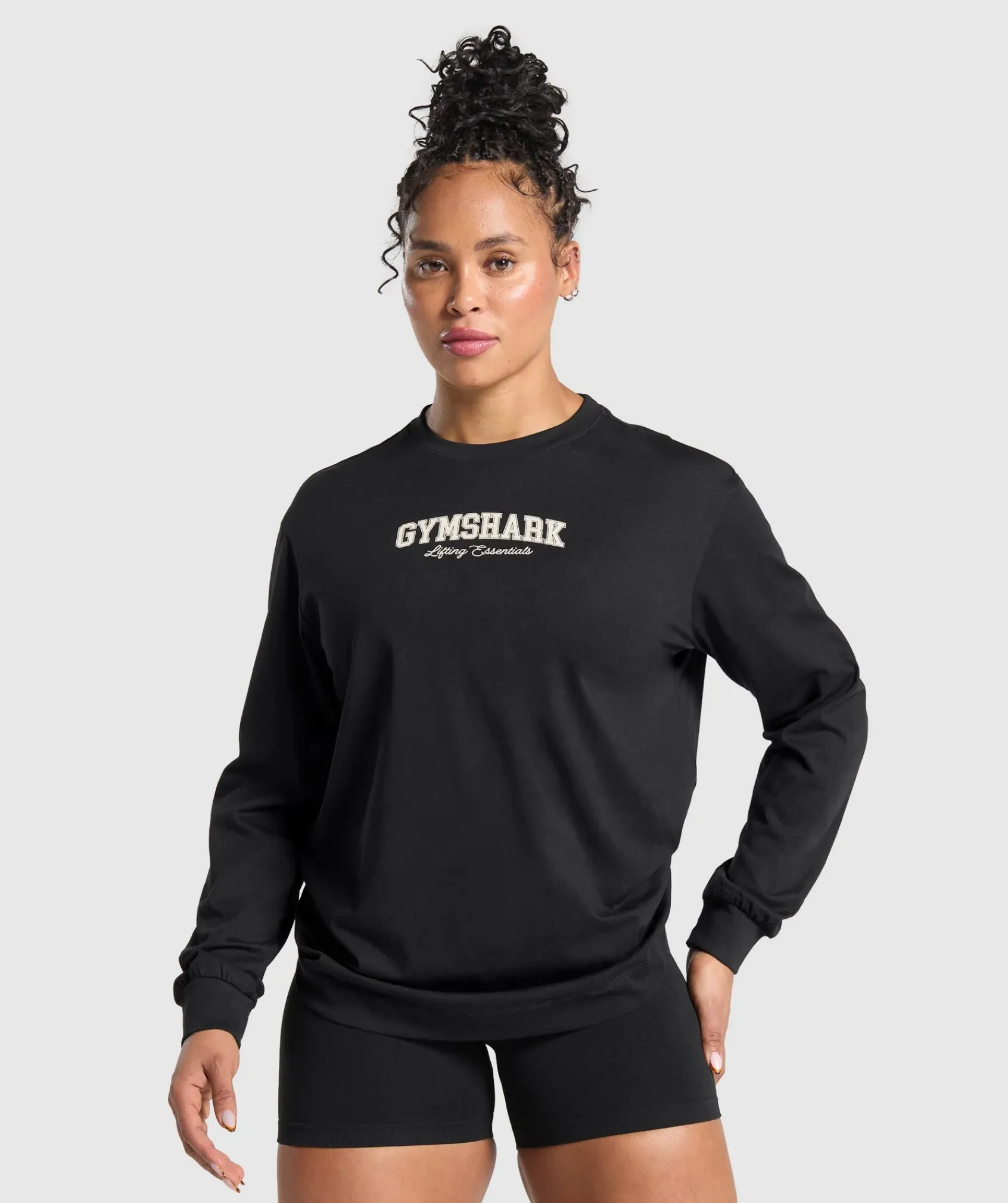 DAMES Gymshark T-shirts*Lifting Essentials Graphic Long Sleeve Top