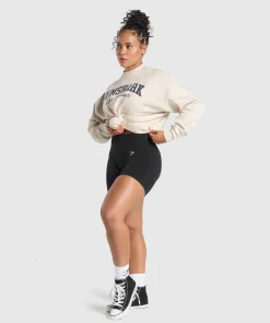 DAMES Gymshark Hoodies & Truien*Lifting Essentials Graphic Brushed Oversized Sweatshirt