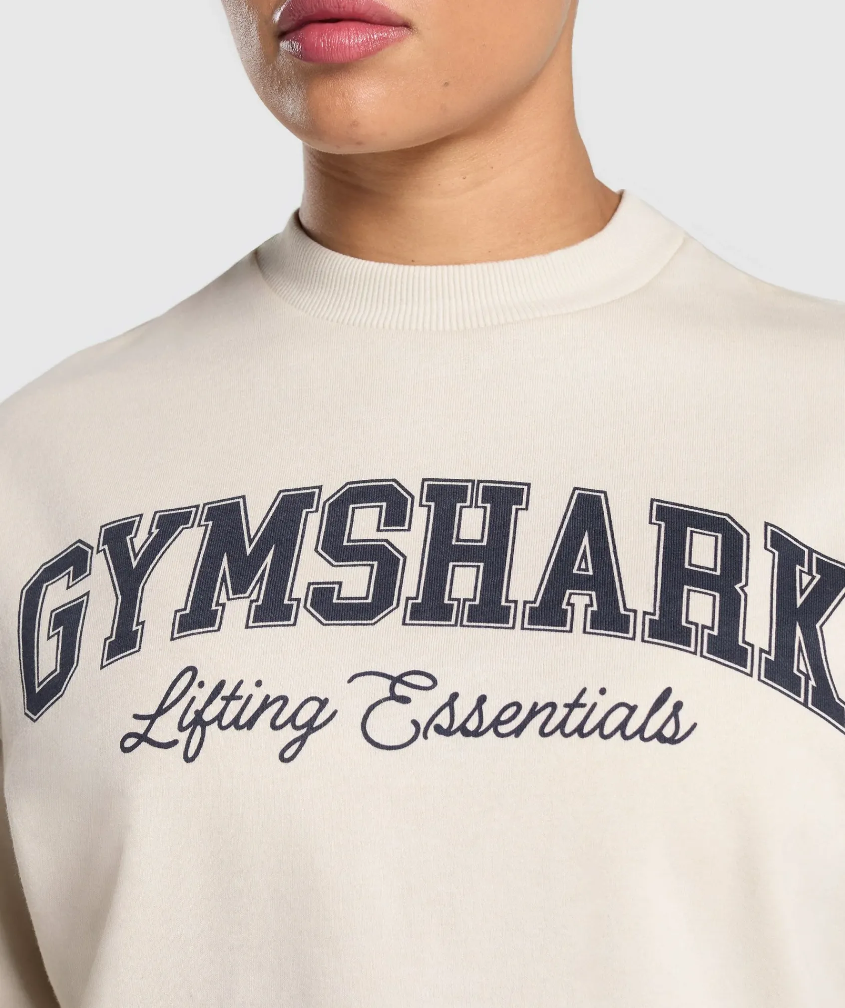 DAMES Gymshark Hoodies & Truien*Lifting Essentials Graphic Brushed Oversized Sweatshirt