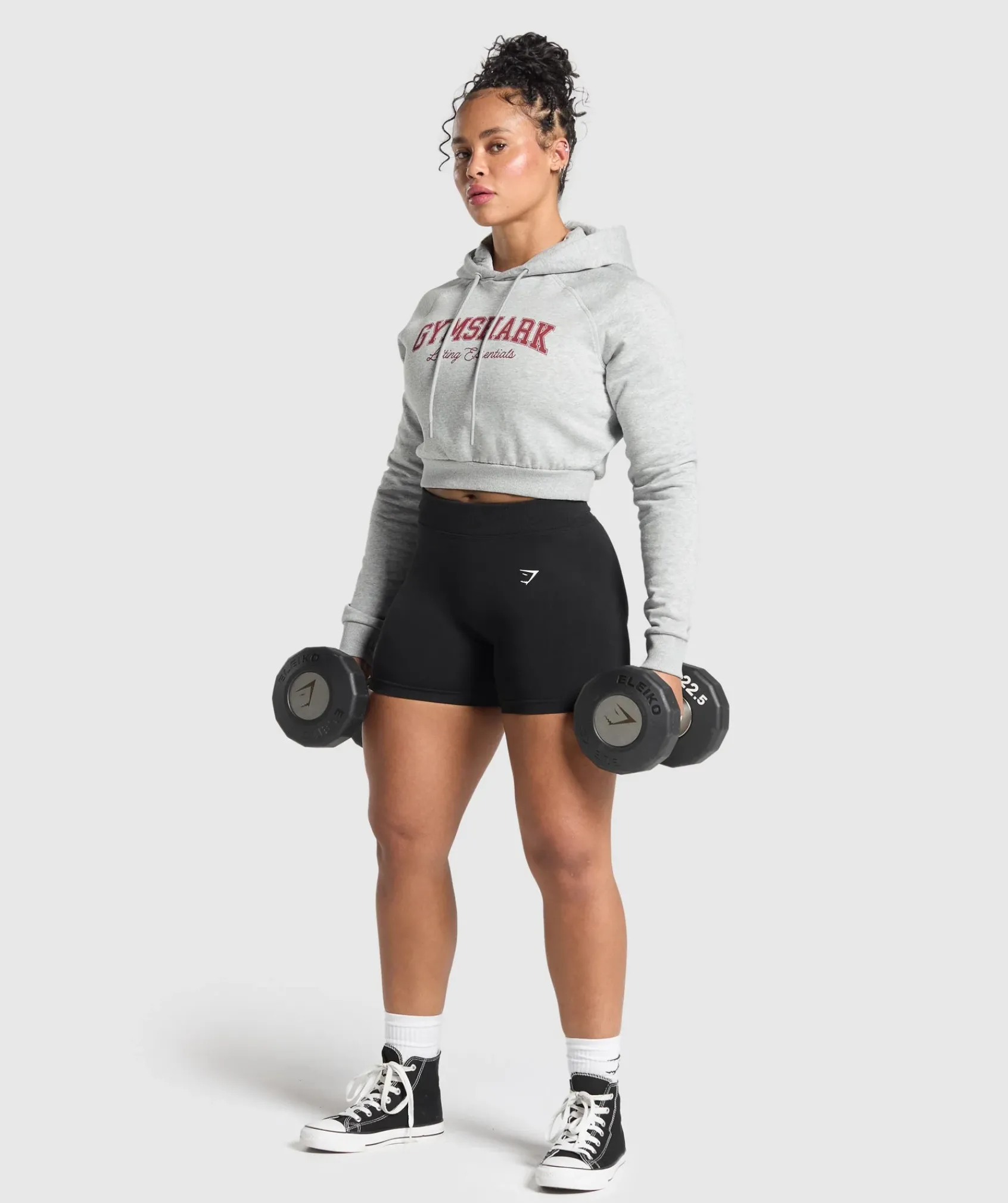 DAMES Gymshark Hoodies & Truien*Lifting Essentials Graphic Cropped Hoodie