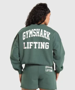 DAMES Gymshark Hoodies & Truien*Lifting Graphic Midi Sweatshirt