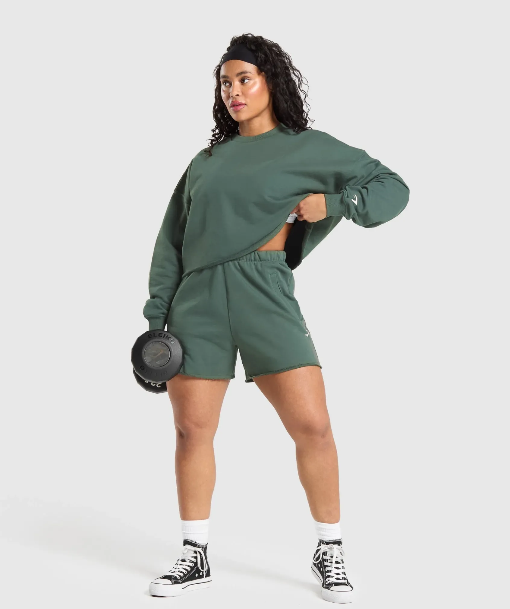 DAMES Gymshark Hoodies & Truien*Lifting Graphic Midi Sweatshirt