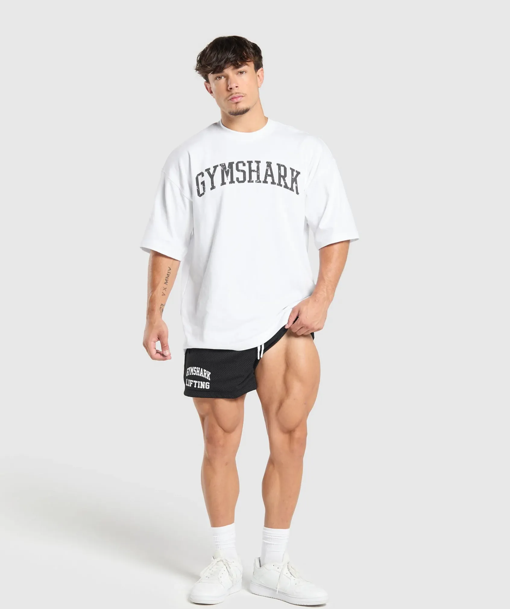 Heren Gymshark Shorts*Lifting Mesh 5" Shorts