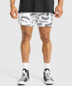 Heren Gymshark Shorts*Logomania Mesh 5" Shorts