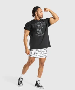 Heren Gymshark Shorts*Logomania Mesh 5" Shorts