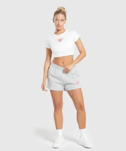 DAMES Gymshark Croptops|T-shirts*Love Hearts Crop Top