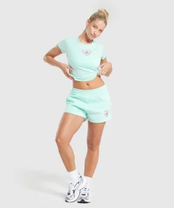 DAMES Gymshark Croptops|T-shirts*Love Hearts Crop Top