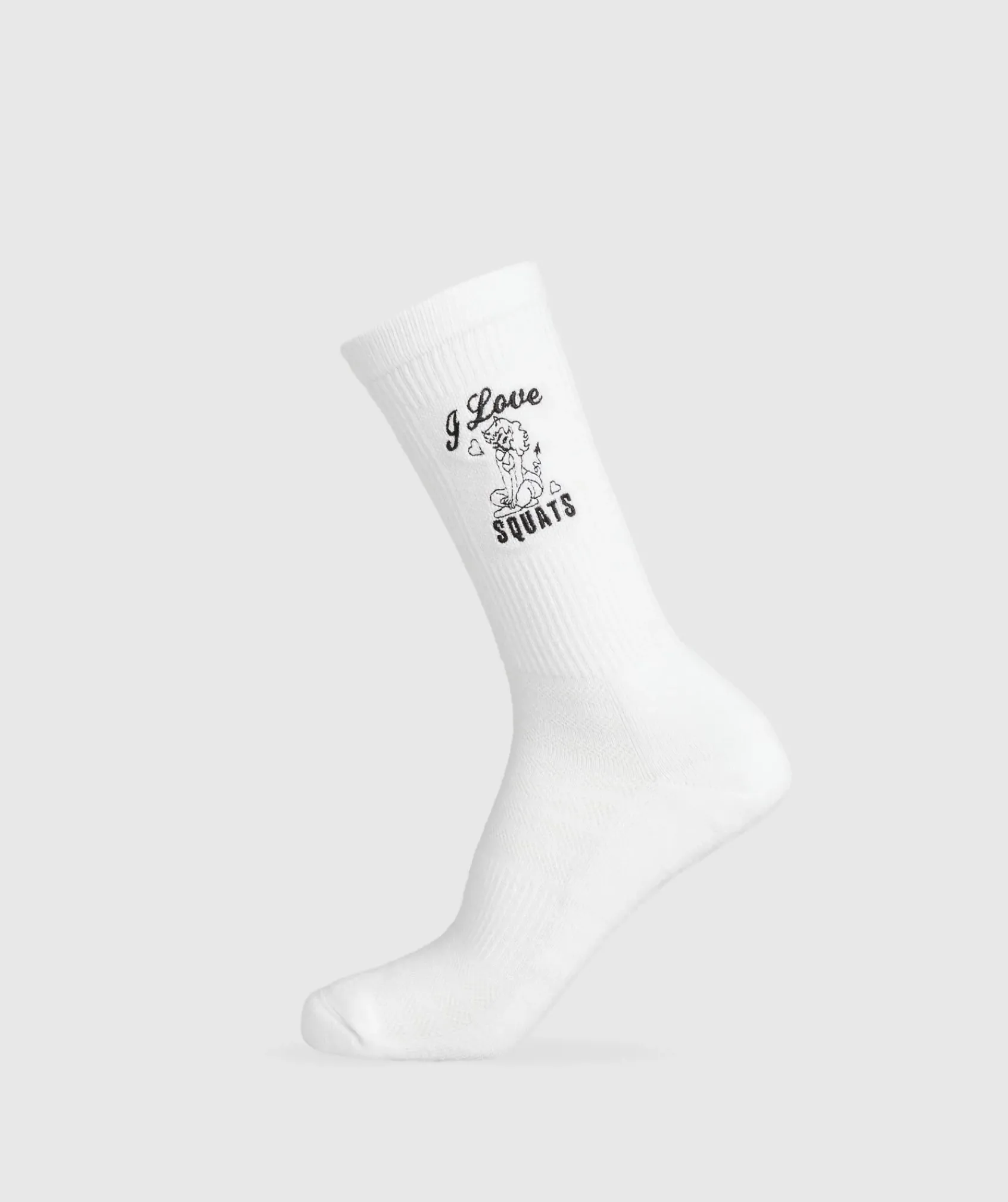 Gymshark Sokken Met Print|Sportsokken*Love Squats Graphic Crew Sock Single
