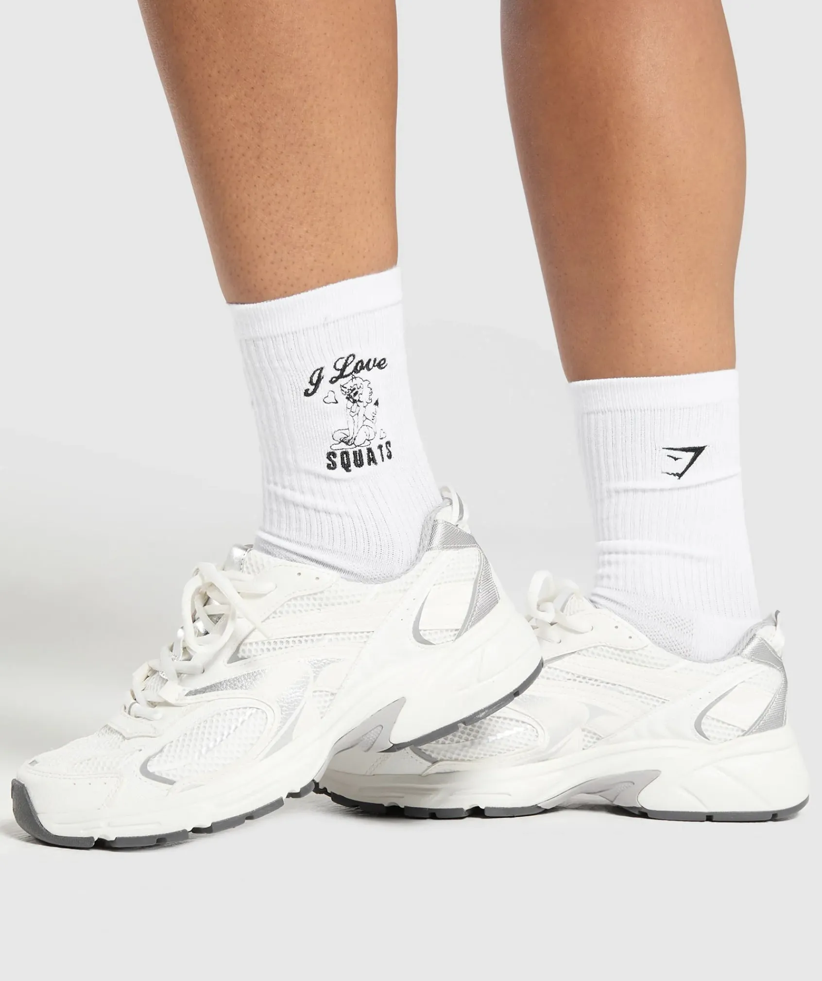 Gymshark Sokken Met Print|Sportsokken*Love Squats Graphic Crew Sock Single