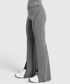 DAMES Gymshark Zwarte Leggings|Hoog Getailleerd*Marl Flared Leggings