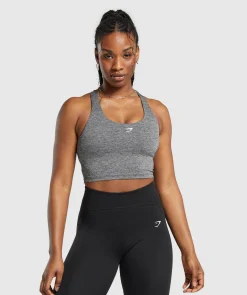 DAMES Gymshark Croptops|T-shirts*Marl Racer Crop Tank With Shelf