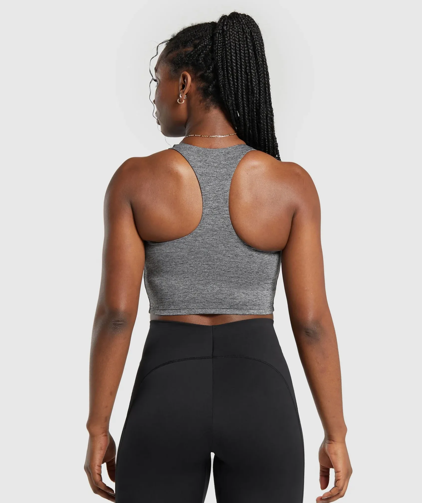 DAMES Gymshark Croptops|T-shirts*Marl Racer Crop Tank With Shelf