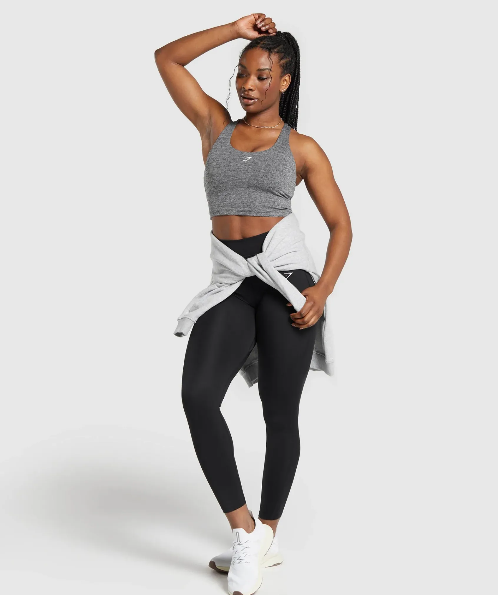 DAMES Gymshark Croptops|T-shirts*Marl Racer Crop Tank With Shelf